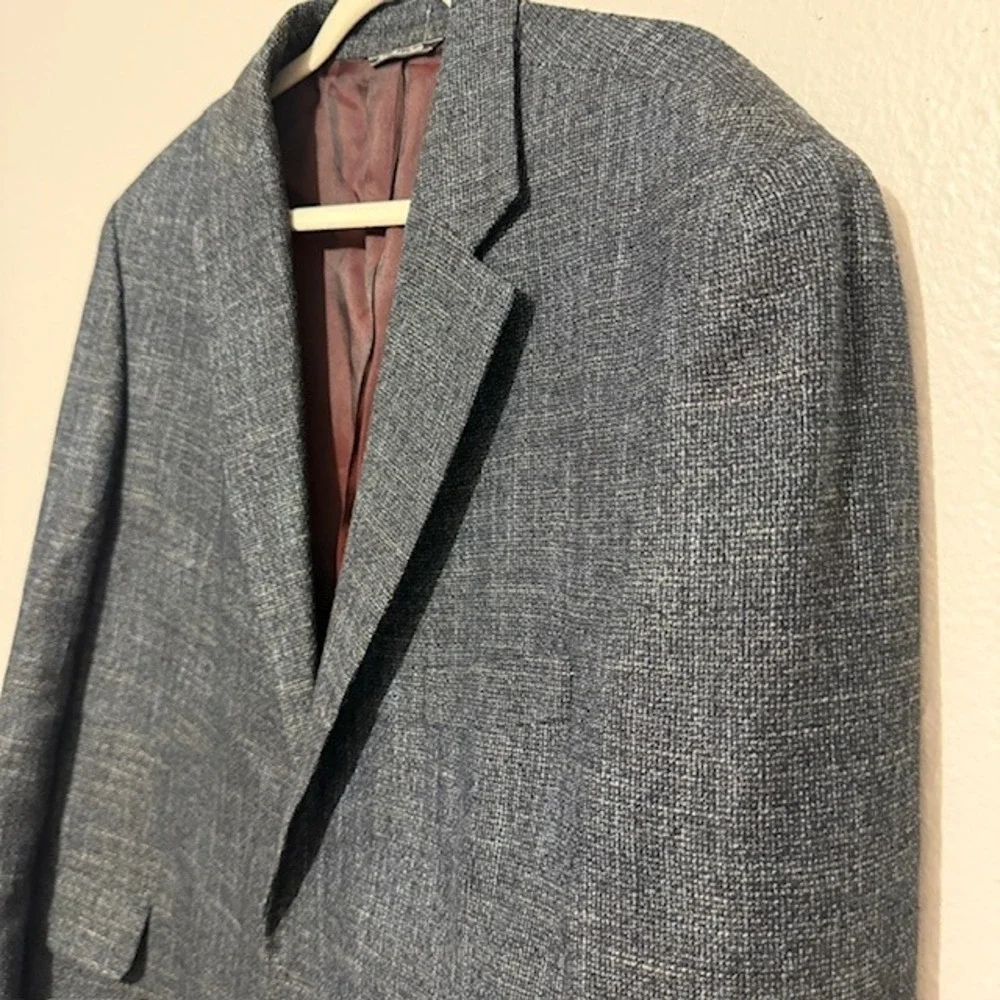Jack Victor Wool Blend Sport Coat Blazer Italian Fabric Two Button 46R Blokecore